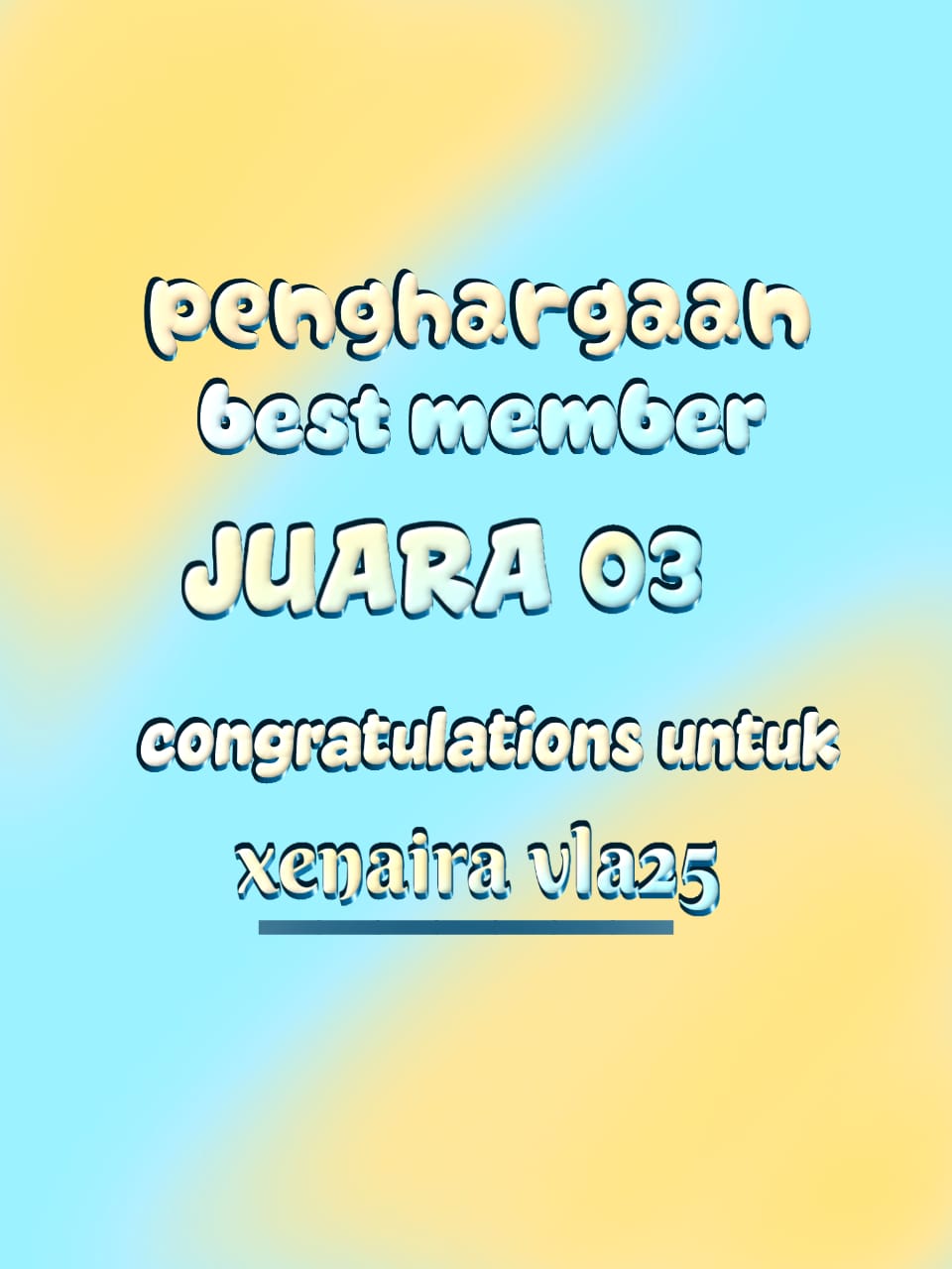 Sertifikat Best Member Xenaira